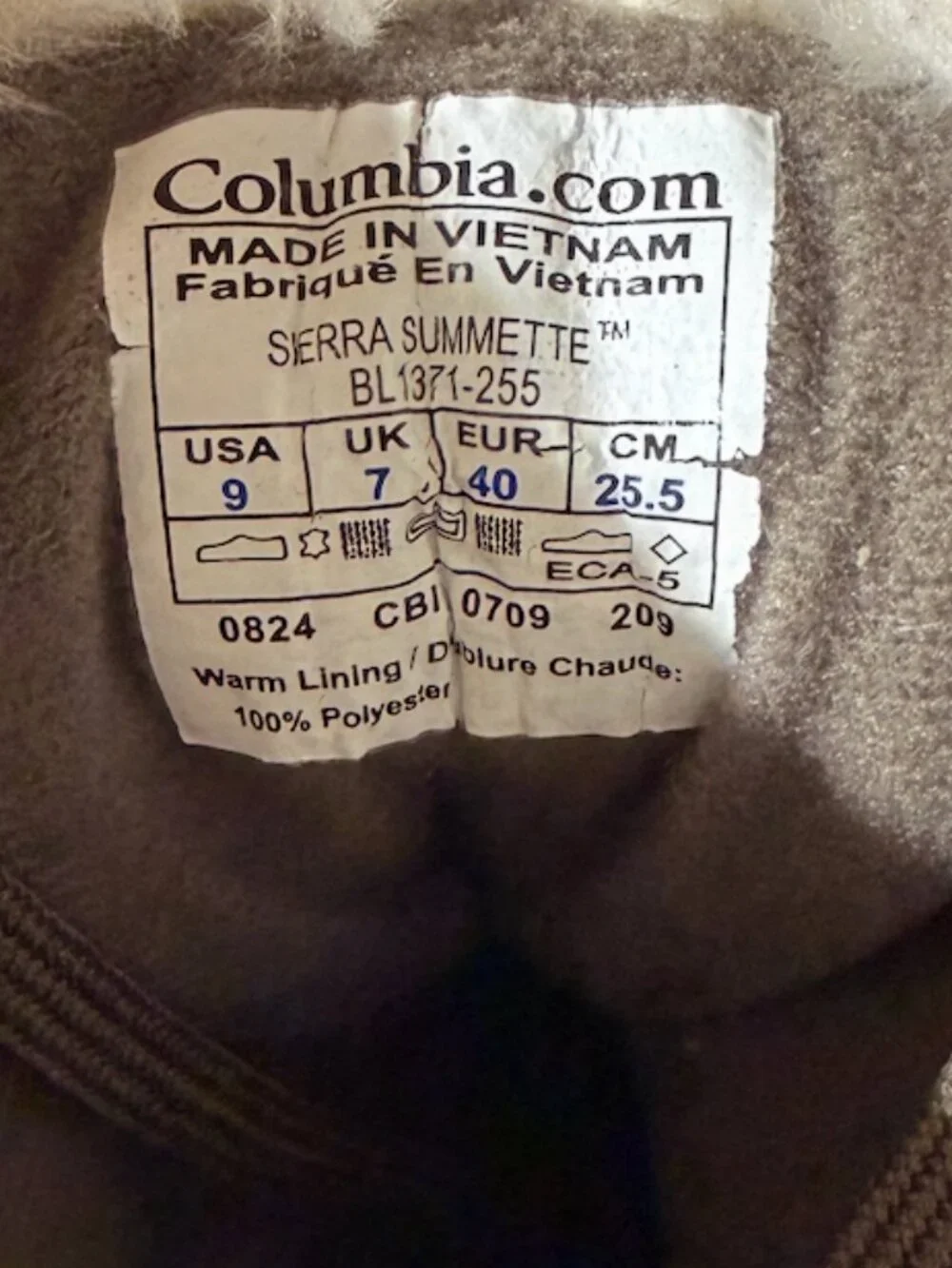 Columbia Sierra Summette Womens 9 Brown Suede Faux Fur Snow Boots Winter